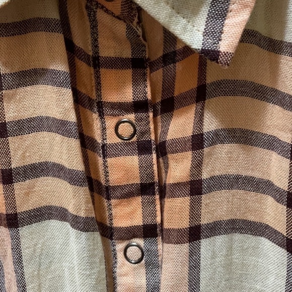 We The Free Peach Tree Combo Plaid Top - Picture 7 of 13